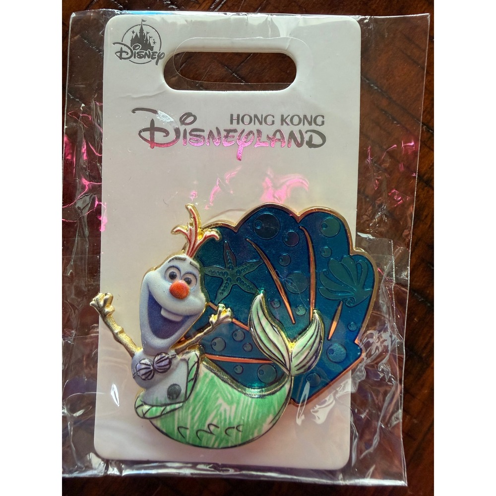 Disney Hong Kong Disneyland Olaf Mermaid Frozen Enamel Trading Pin New